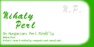 mihaly perl business card